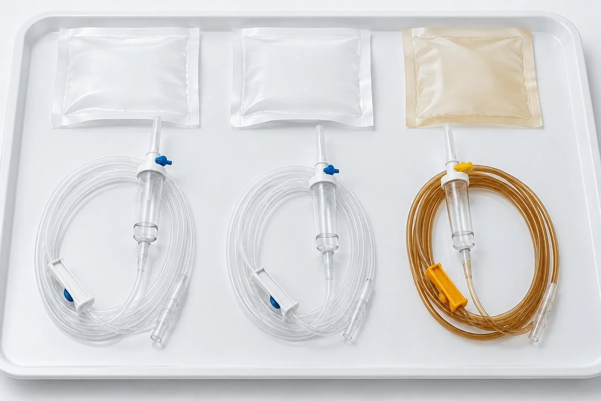 Equipo de infusión: macrogotero, microgotero y fotosensible